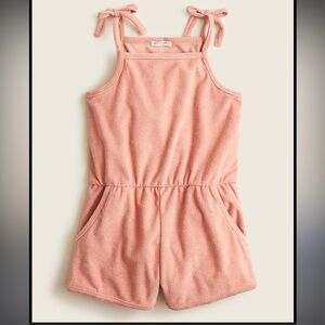 GUC! CREWCUTS tie-shoulder romper in towel terry. Size 3T.